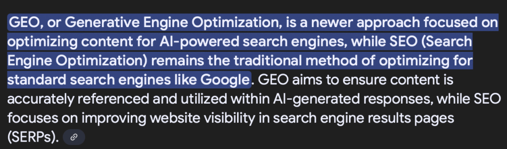 GEO VS SEO